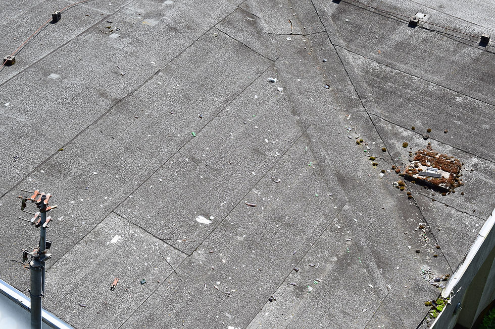Hail Damaged Flat Roof in Calgary