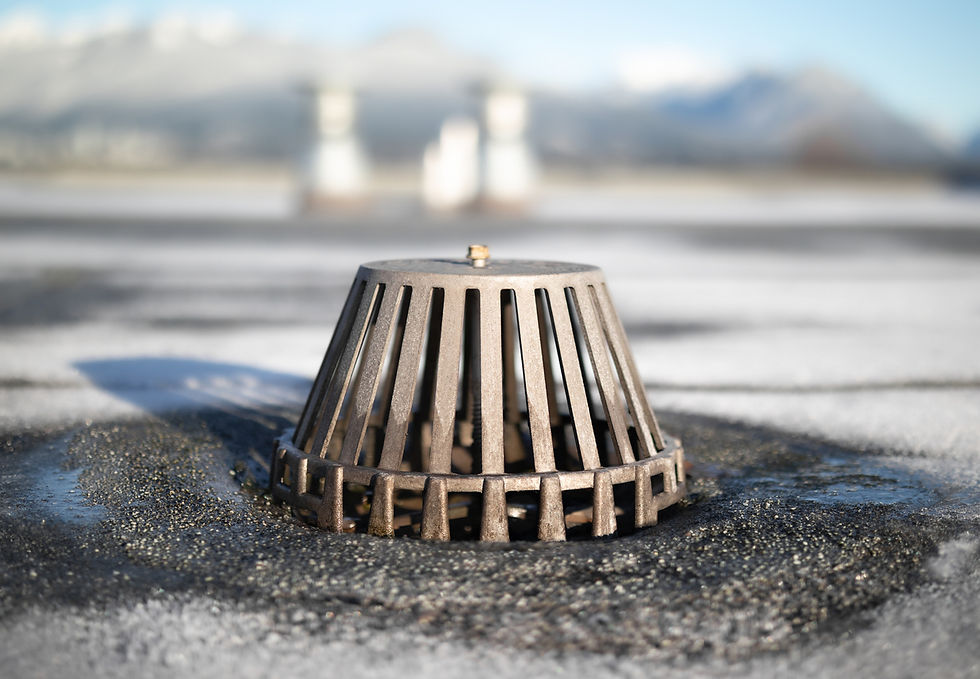 Calgary flat roof drain