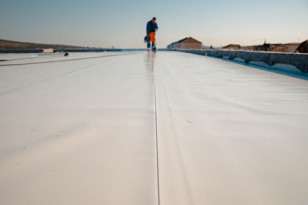 flat roof overlay application Calgary warehouse