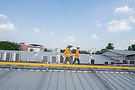 Superior roofing inspecting a commercial roof due for upgrade