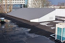 office building flat roof leak assessment Calgary