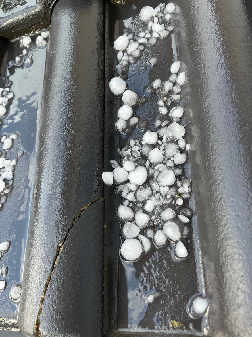 Roof Damaged By Hail Storm