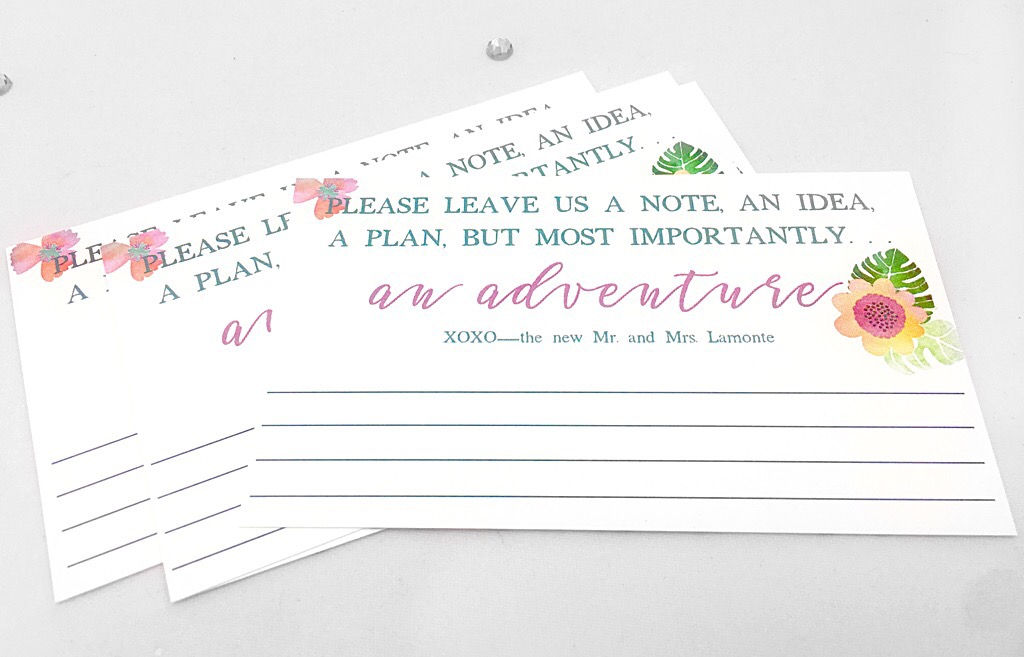 Personalized Advice Cards for Bride and Groom