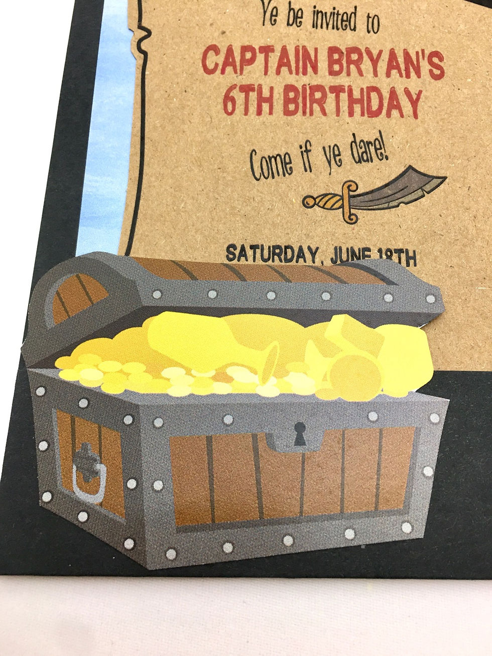 Thumbnail: Pirate Themed Pocket Style Invitations