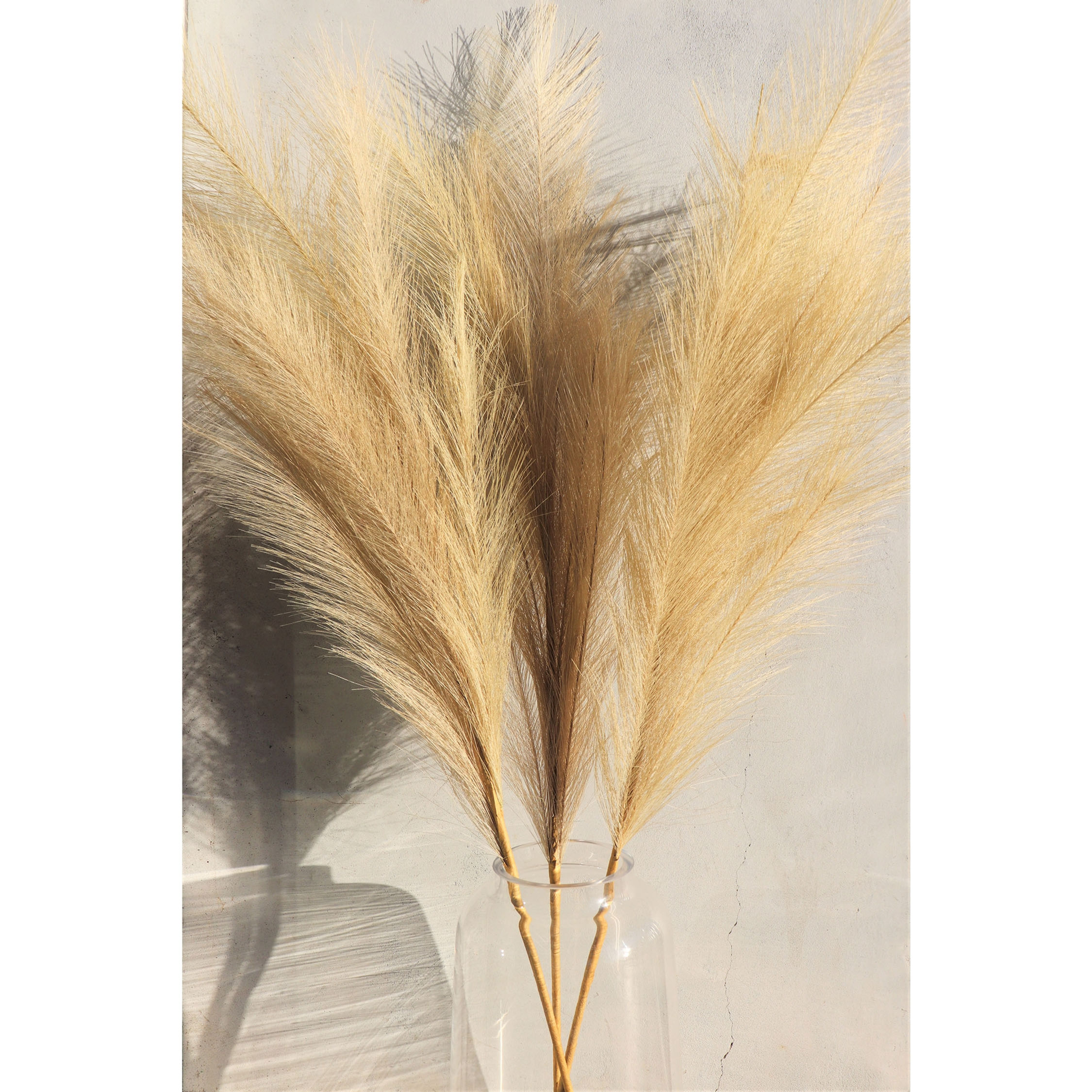 Large Cream Faux Pampas Grass - 1 stem