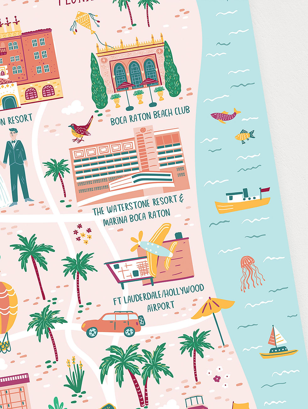 Thumbnail: Custom Illustrated Wedding Map