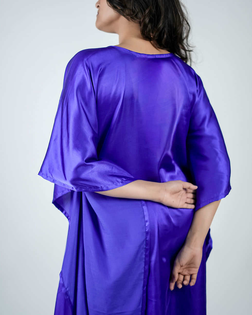 Thumbnail: ELECTRIC BLUE GREY KAFTAN