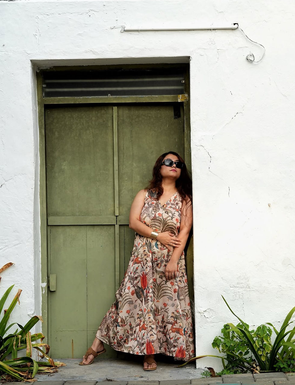 Thumbnail: SOLÈ - TAN FOREST PRINT DRESS