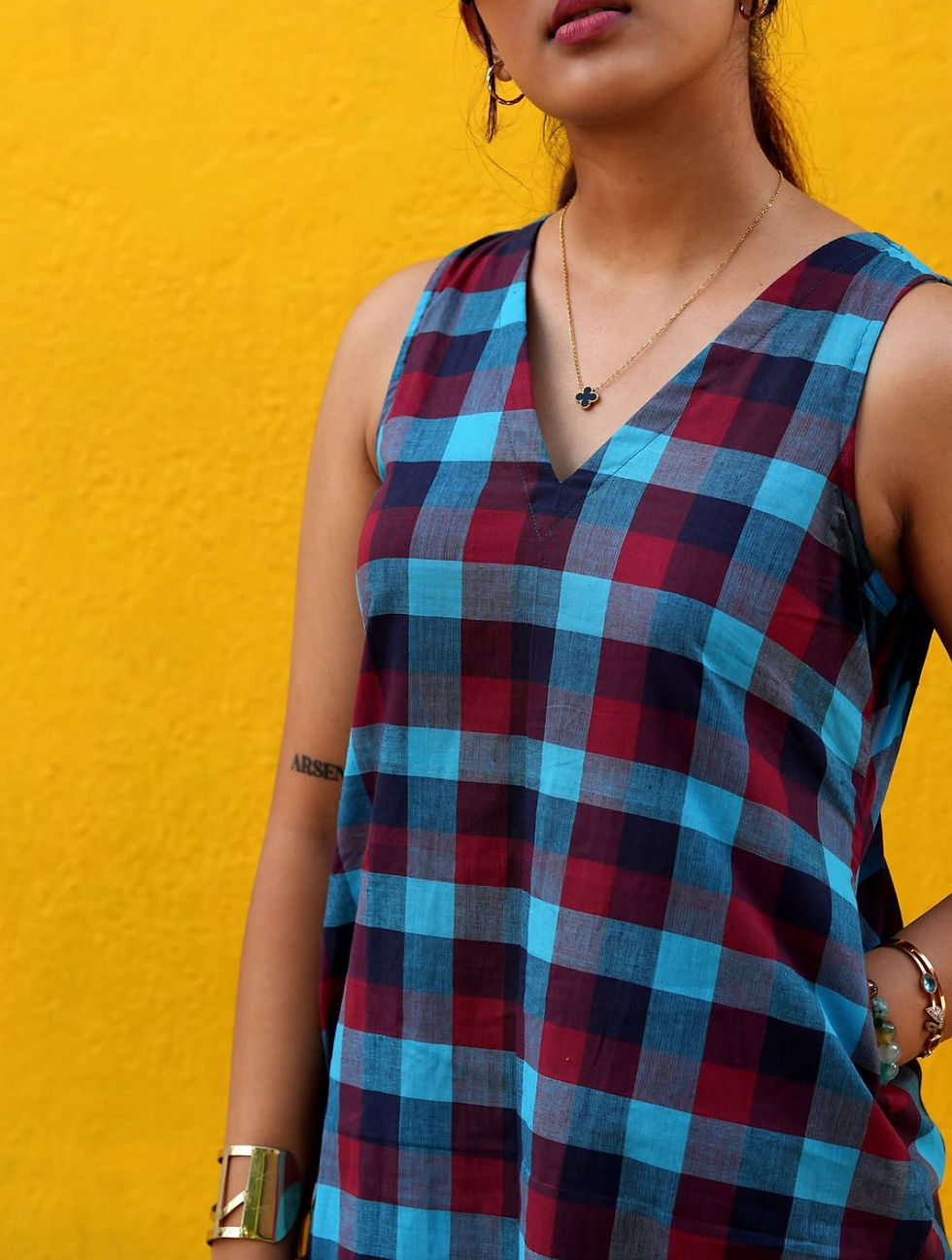 Thumbnail: SOLÈ - BLUE CHECK DRESS