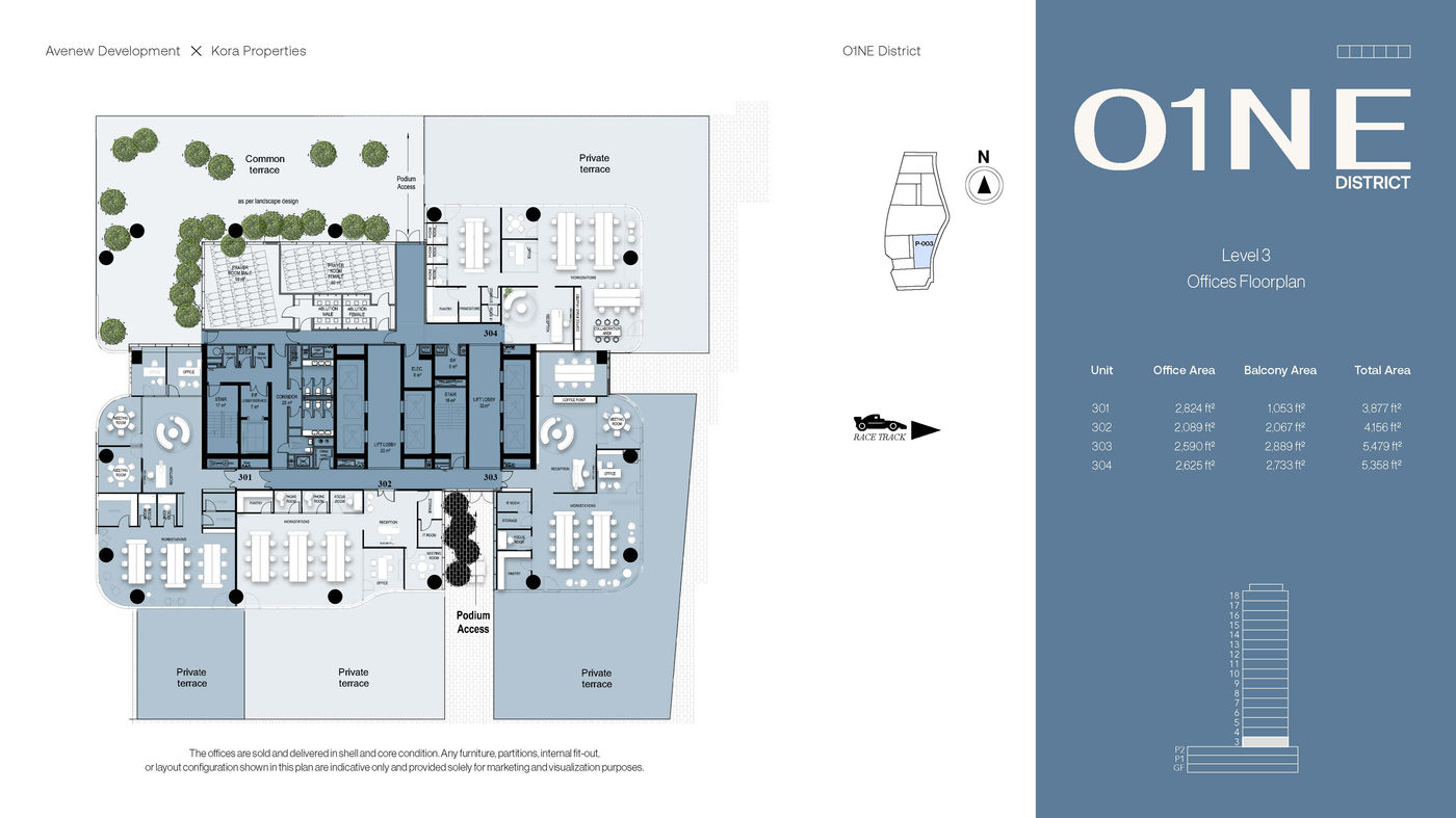 O1NE District – Dawn floor plan 1