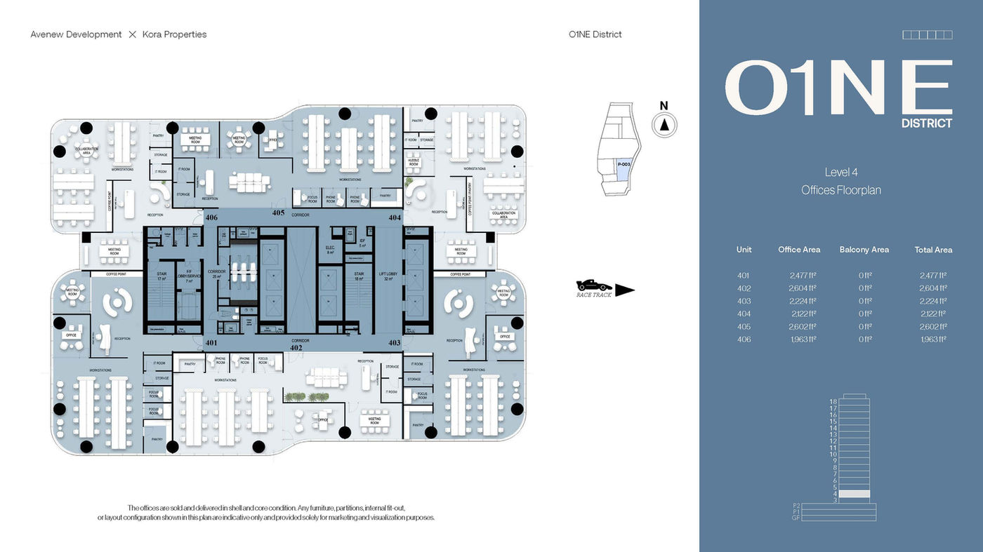 O1NE District – Dawn floor plan 2