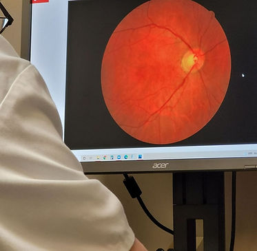 Exame de retina para doenças oculares