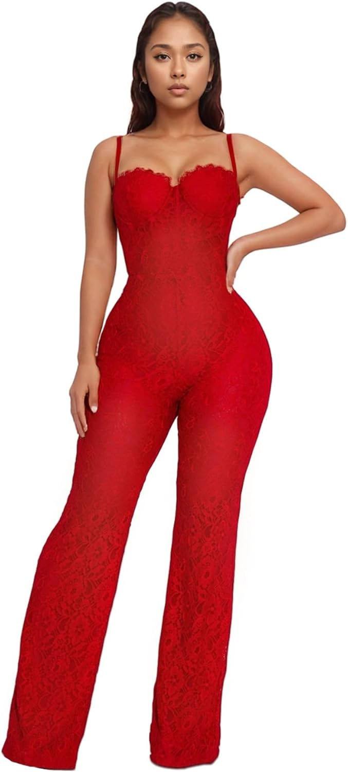Thumbnail: PORRCEY Women Sexy Elegant Velvet Party Club Night Bodycon Casual Jumpsuits Clu