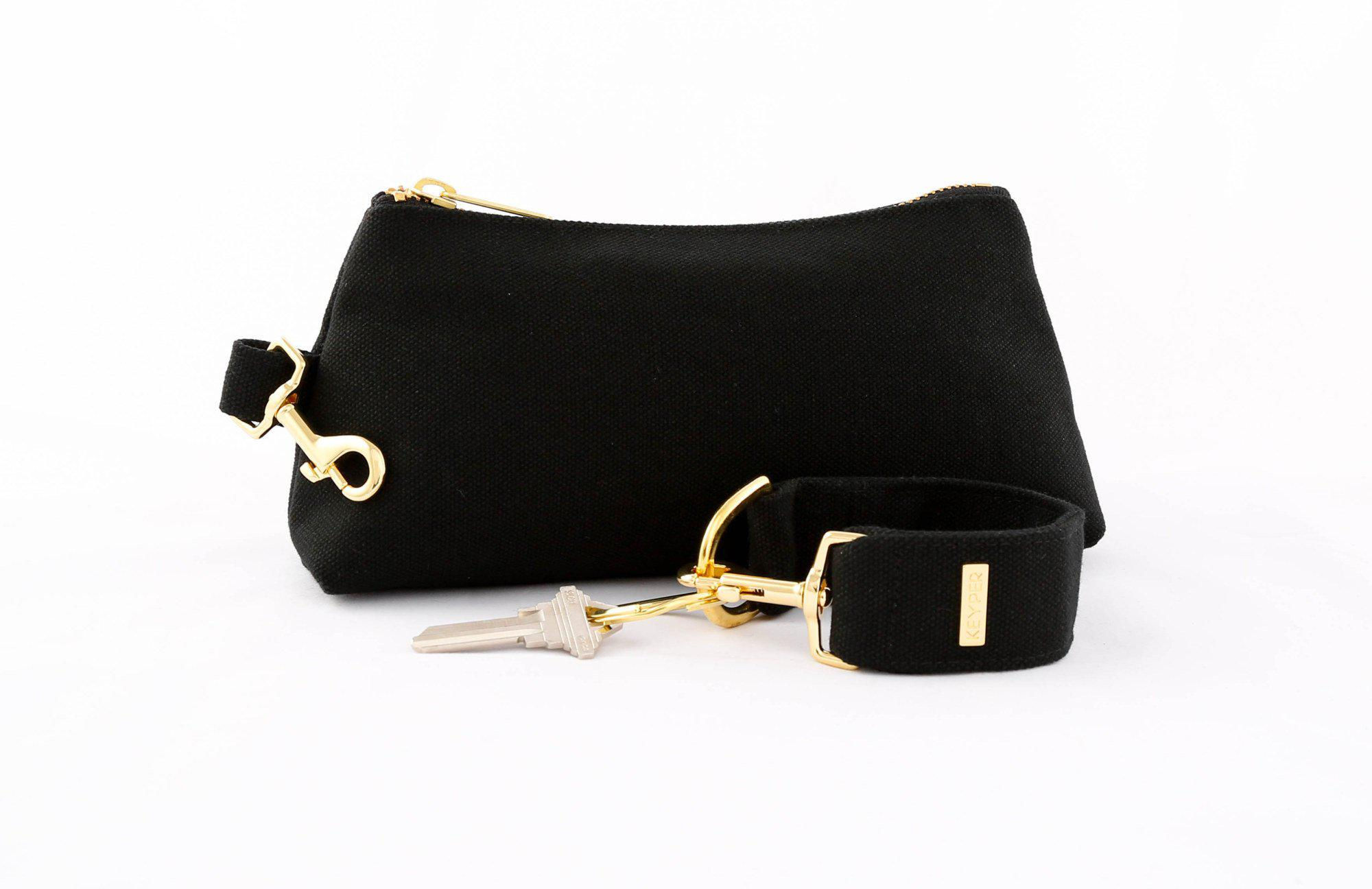 Black CANVAS 2-Piece KEYPIT Set • Wristlet