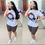 Thumbnail: 2020 New Summer Fashion Lip Print Casual T Shirt and Shorts Suit