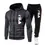 Thumbnail: Men's casual jogging fitness fashion sportswear set for autumn and winter: Two-p