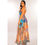 Thumbnail: American Cross-Border Women's Retro V-Neck Sexy Backless Printed Suspender Dress