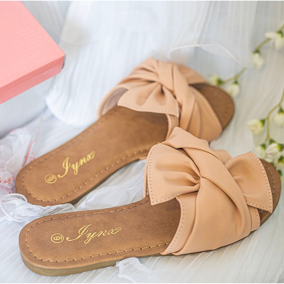 Thumbnail: TD Ladies Casual Slides Sandals High Heel Peach Anti-Slippery Flat Sandals with 
