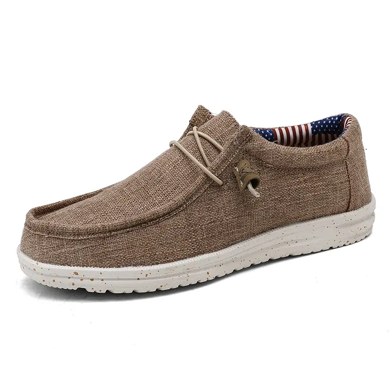 Thumbnail: Men Casual Shoes Slip on Canvas Loafers Comfortable Walking Flats for Man Non Sl