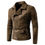 Thumbnail: Men Casual Jacket Fashionable and Versatile Retro Washed Windproof Breathable La