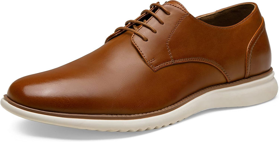 Thumbnail: Jousen Men's Dress Shoes Brogue Formal Lace Up Oxfords Shoes