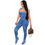 Thumbnail: Casual Jean Printed Back Hollow Out Strap Womans One Piece JUMPSUIT