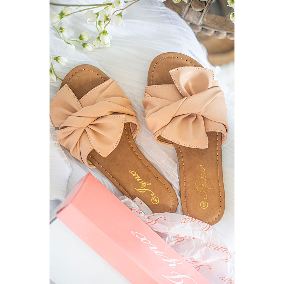 Thumbnail: TD Ladies Casual Slides Sandals High Heel Peach Anti-Slippery Flat Sandals with 