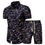 Thumbnail: C10223a Summer Men Two Piece Set Clothing Short Sleeve Shirt and Shorts