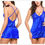 Thumbnail: Satin Nightdress Backless Women's Sleepwear Lounge Wear Nightdress