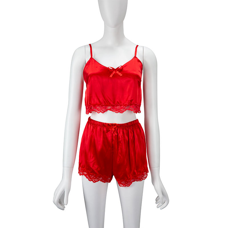 Thumbnail: 2021 Plus Size Women's Sleepwear Two Piece Lingerie Set Women Pajamas Sleepwear