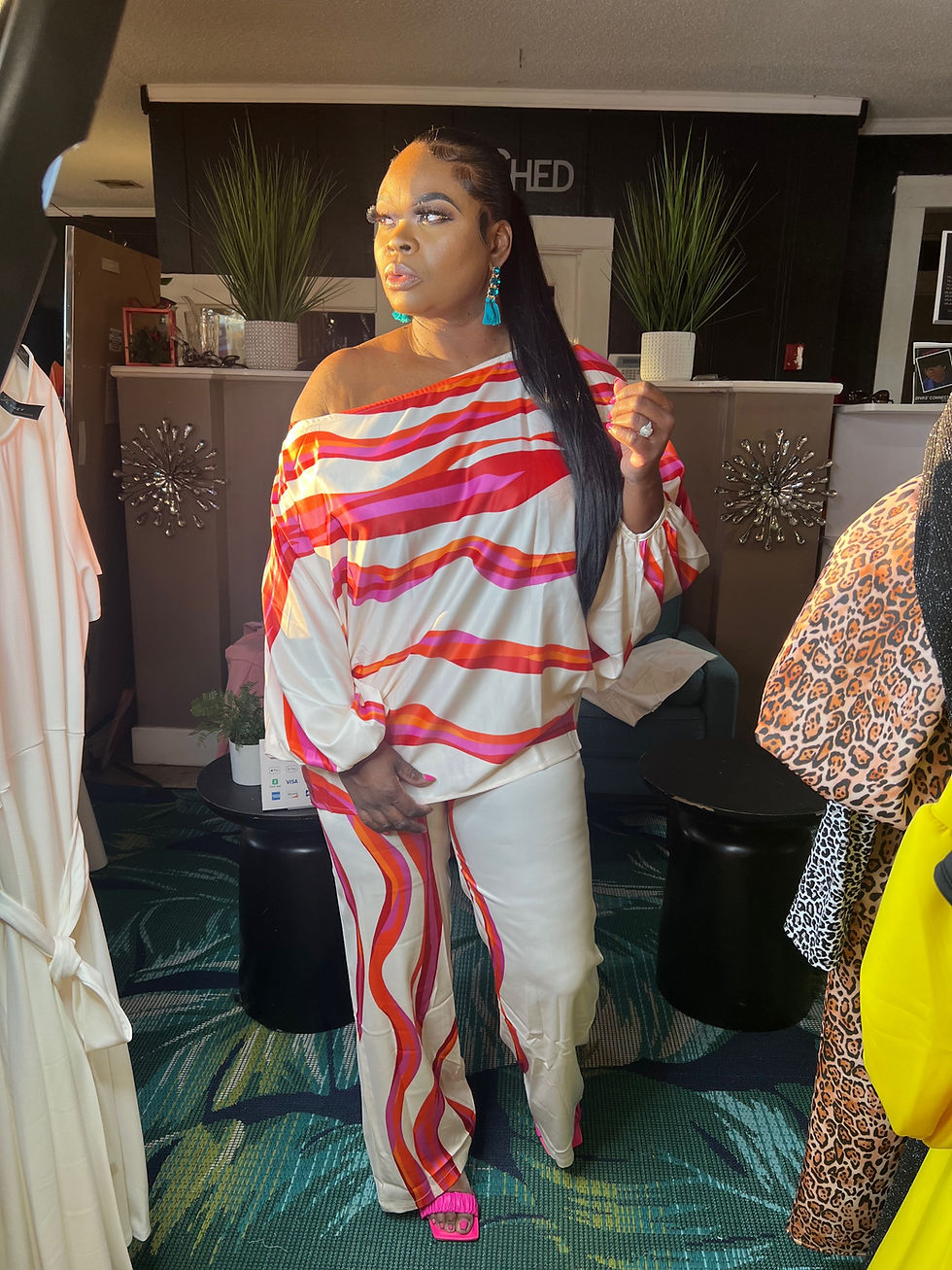 2 pc off the shoulder heather set 