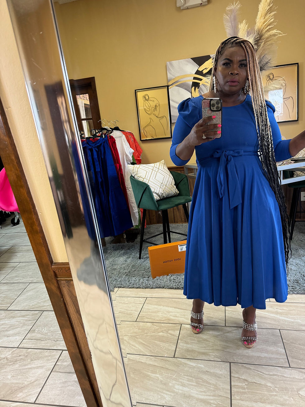 Flare out Aroyal Blue Dress 