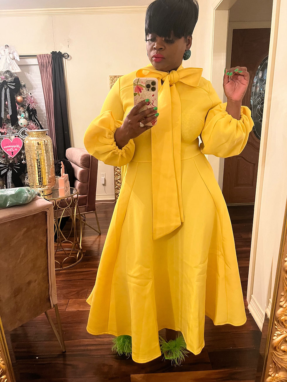 Thumbnail: Jannie Ann Bowtie flare out dress 
