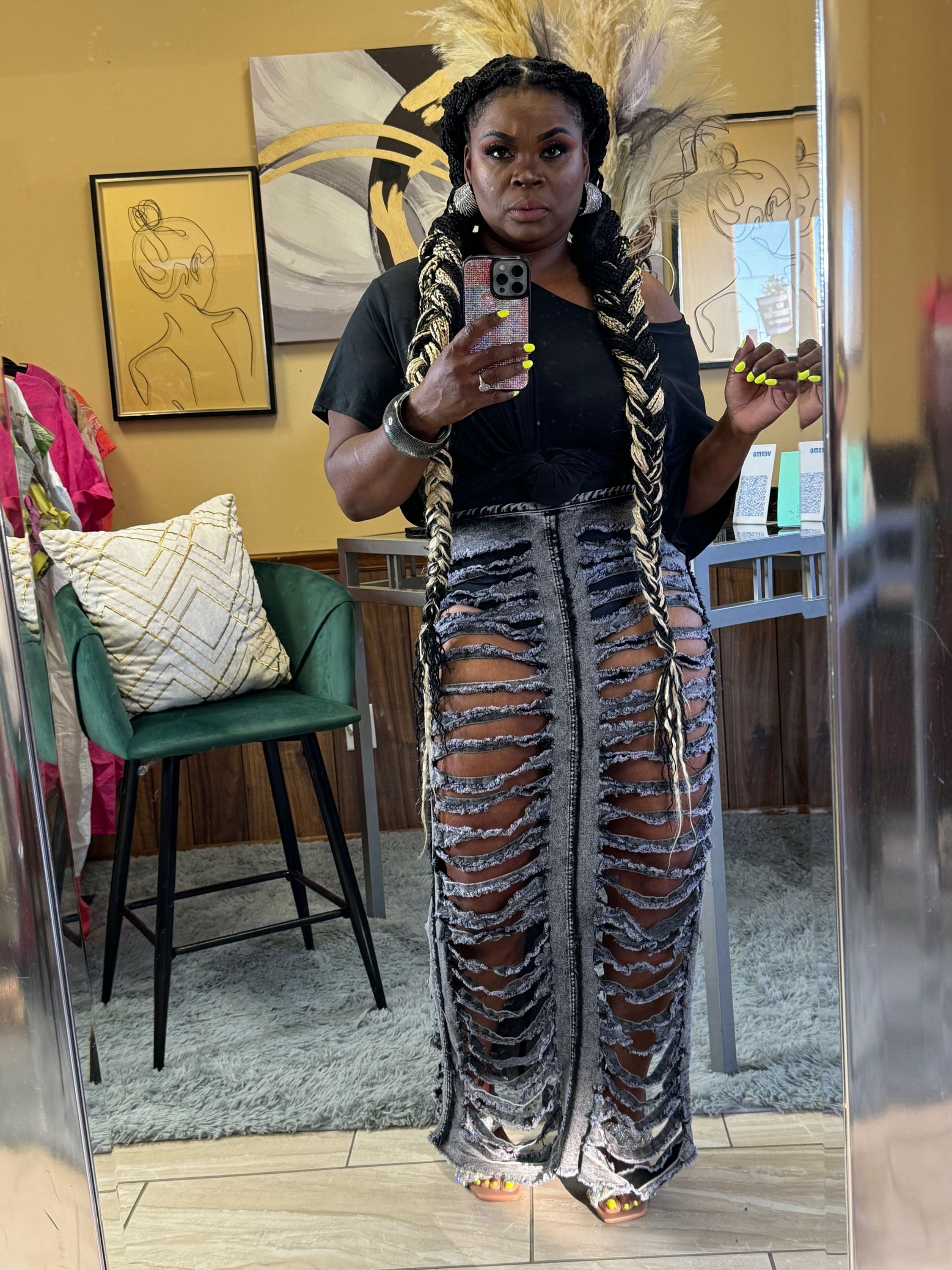 Plump’s Summer wear  ripped Skirt 