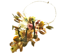 Craft necklace made from dried flowers and plant materials louiseanddeb.com