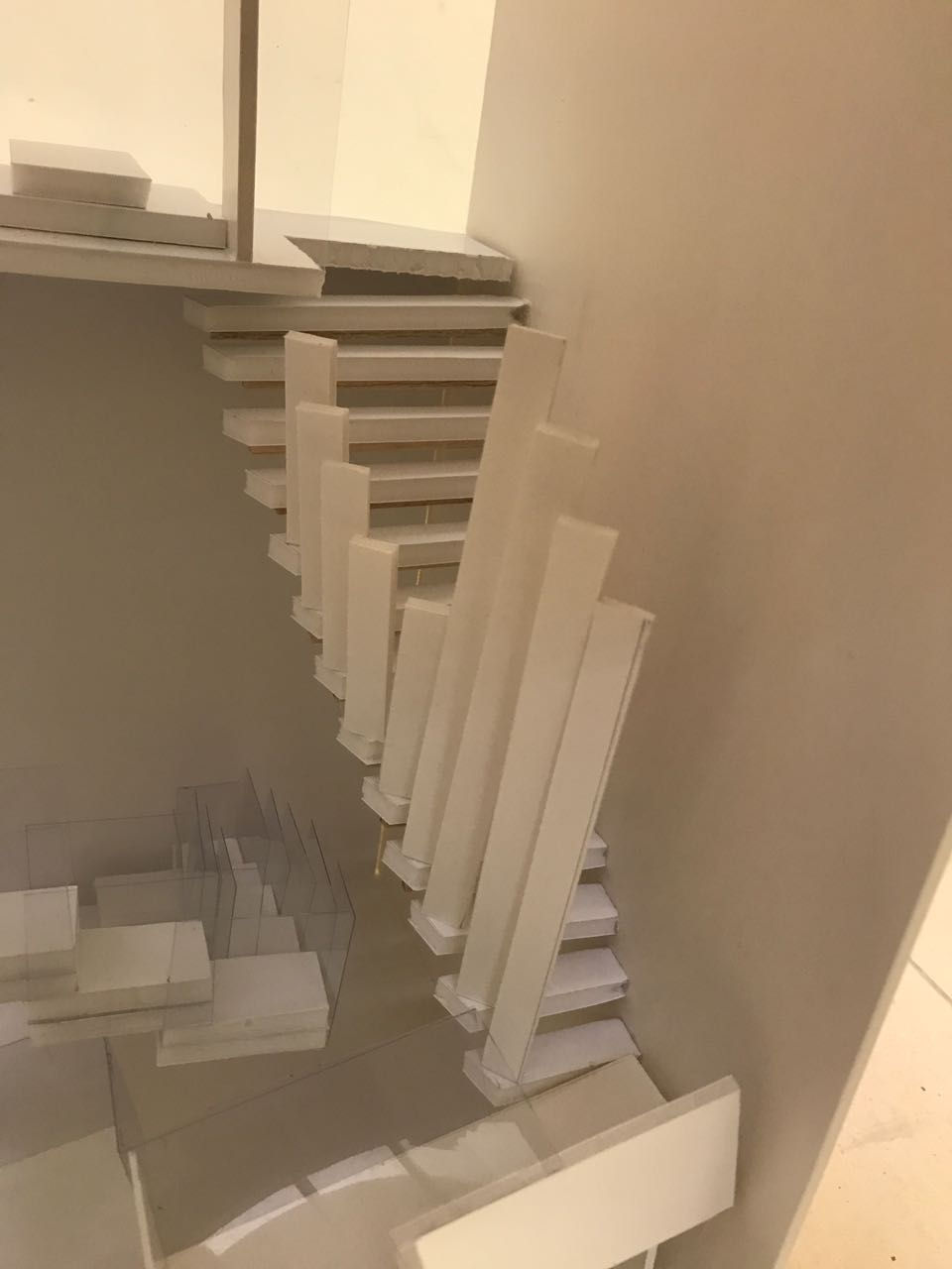 Walls Of Different Height on Stairs
