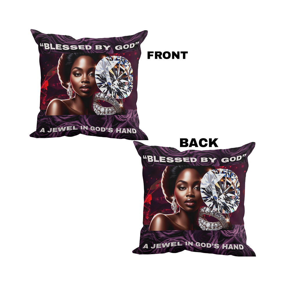 Thumbnail: Blessed by God Diamond Pillows-4 count 