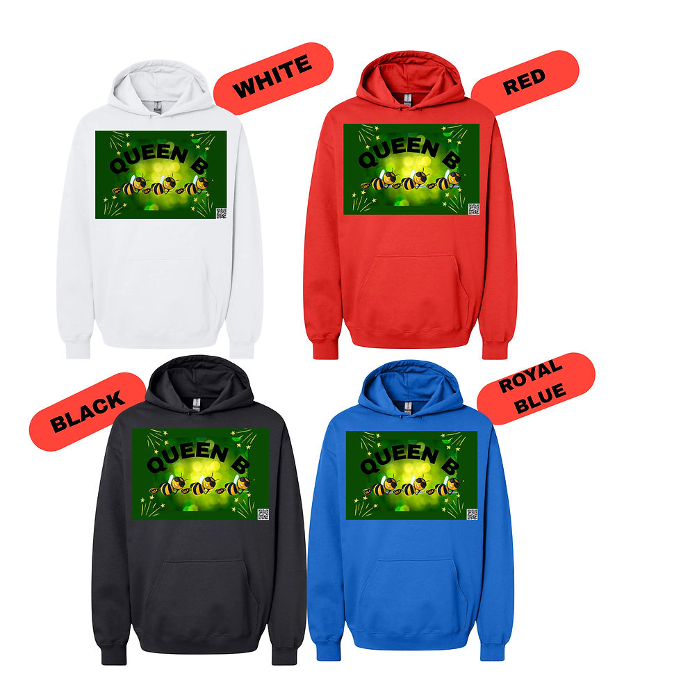 Thumbnail: Queen B 3-bees Gildan Unisex Hoodie (black)