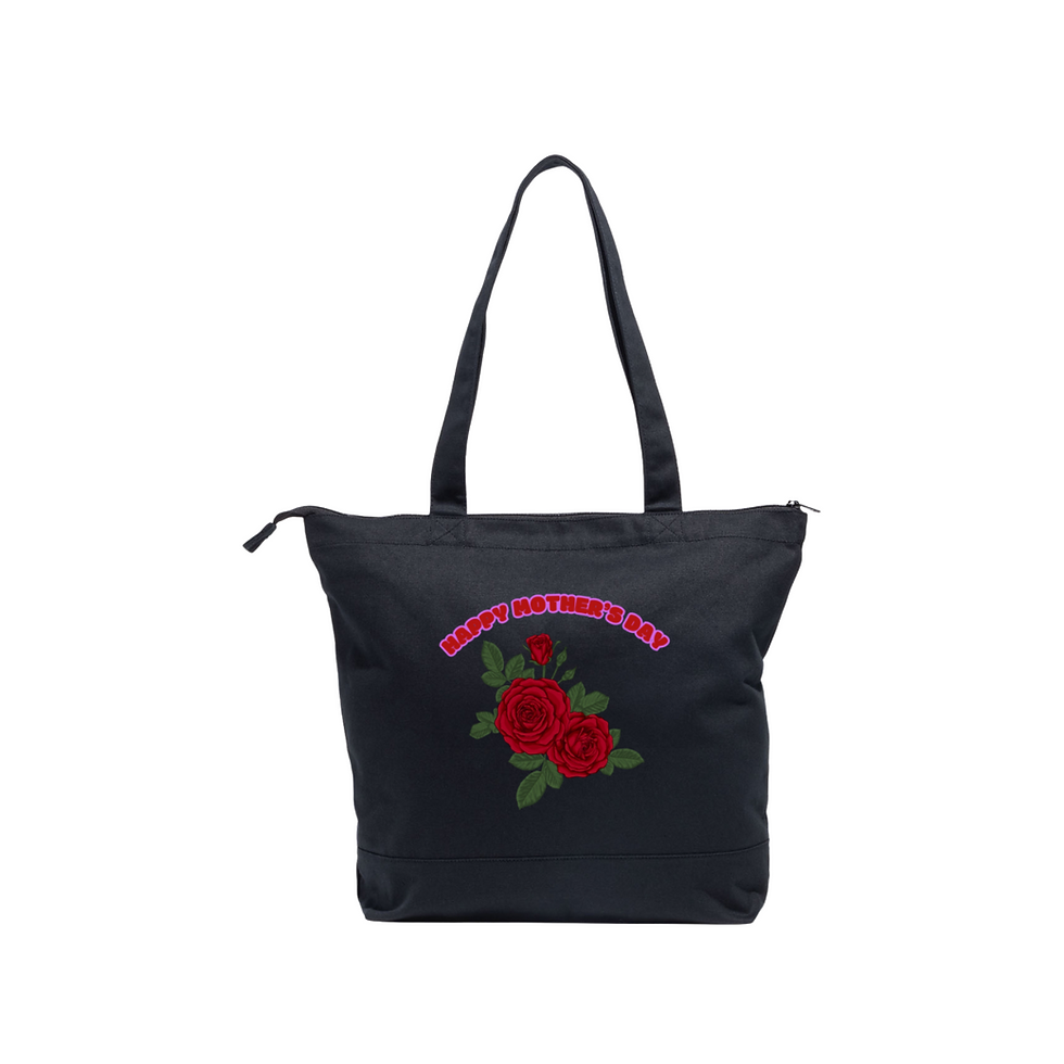 Thumbnail: Happy Mother’s Day 3X-Large Black T-Shirt & Tote Bag#3