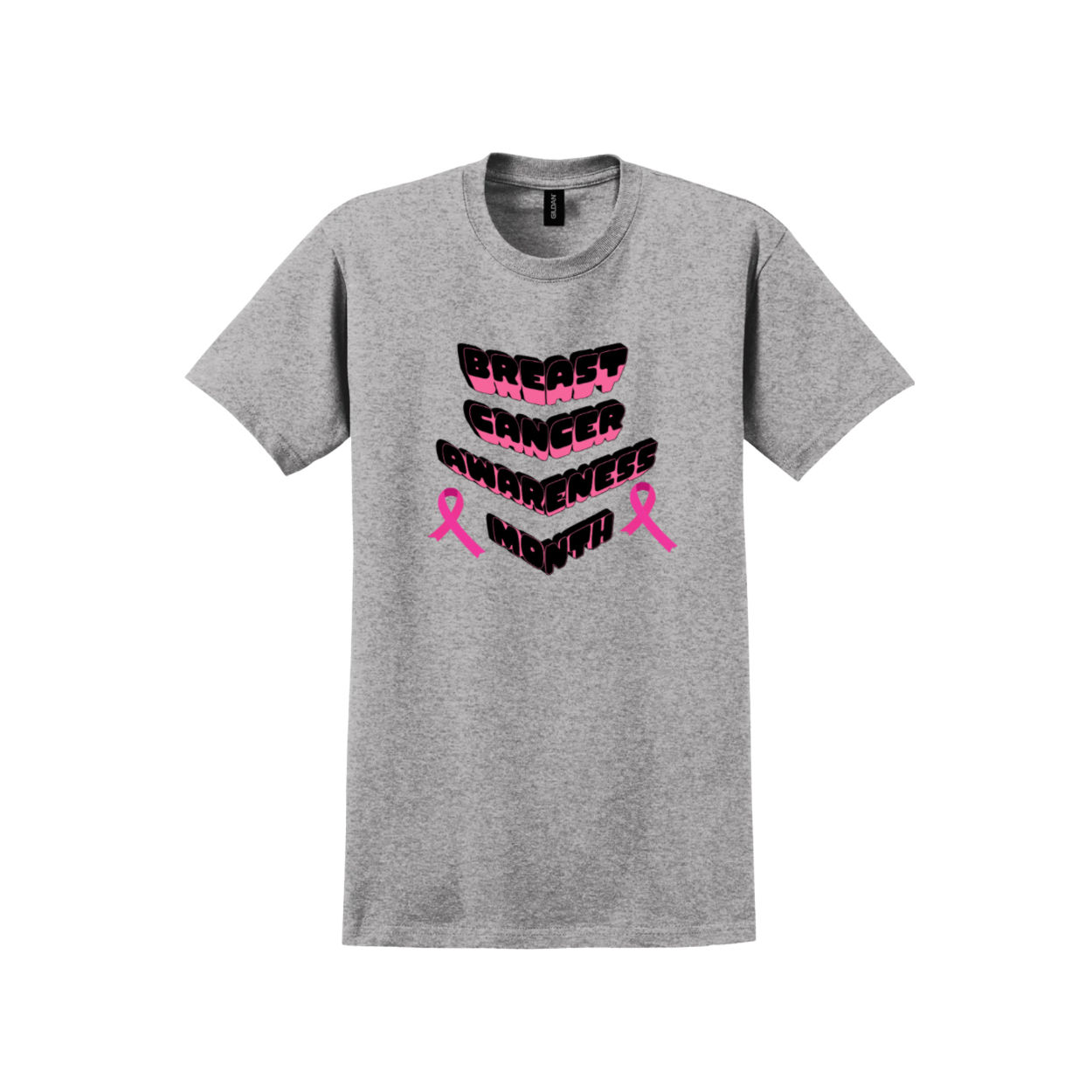 Breast Cancer Awareness T--Shirt (sport grey)