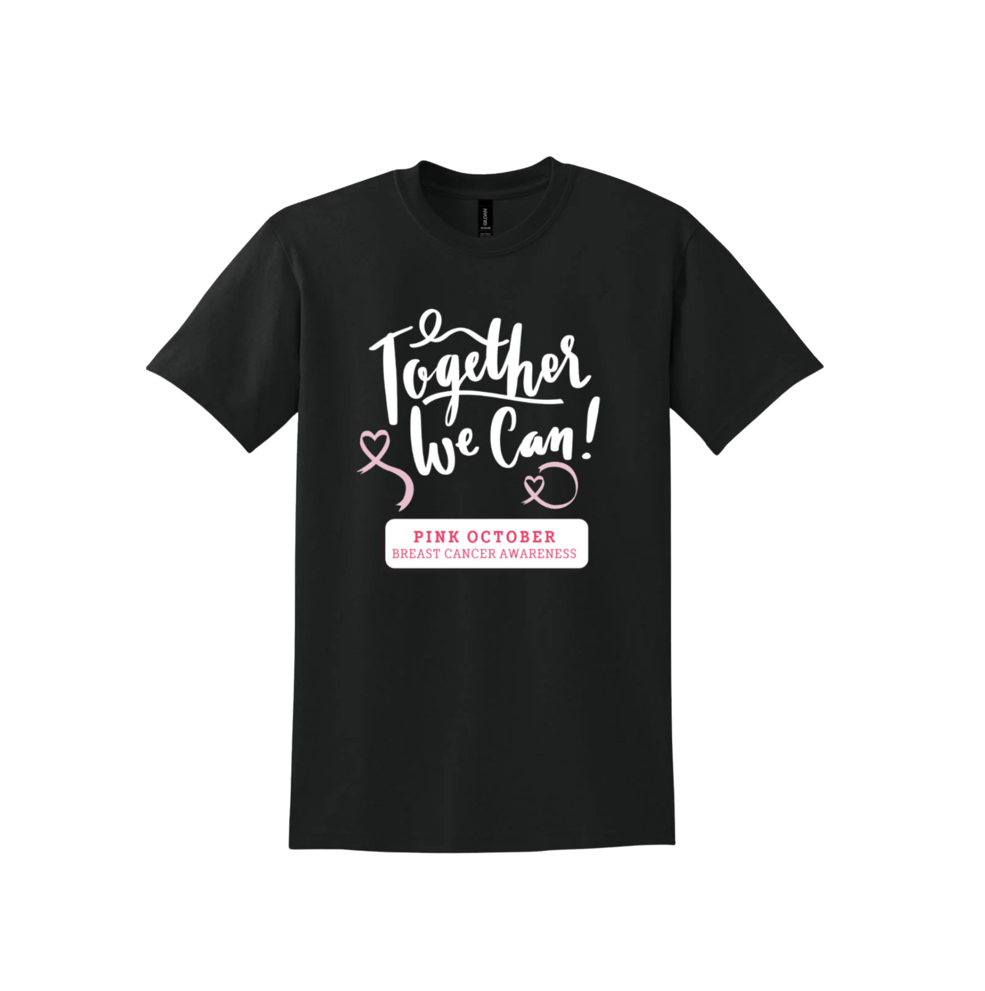 Breast Cancer Awareness “Together We Can” T-Shirt (black)