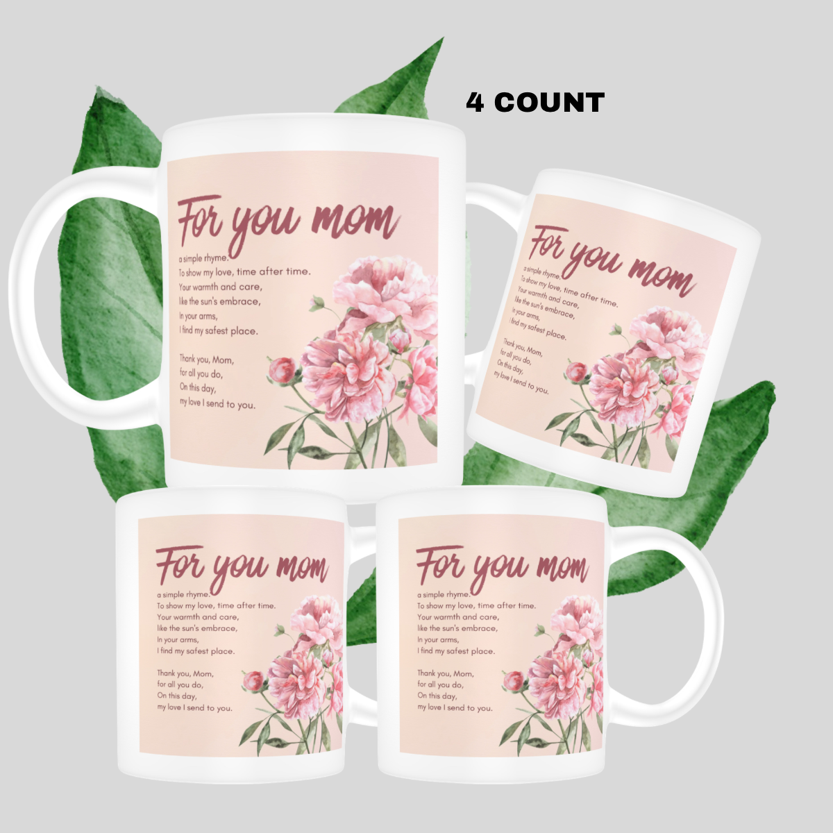 4 Count Happy Mother’s Day Mugs#3 