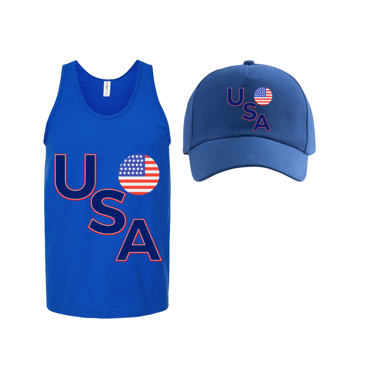 USA Tank Top T-Shirts & Cap #2