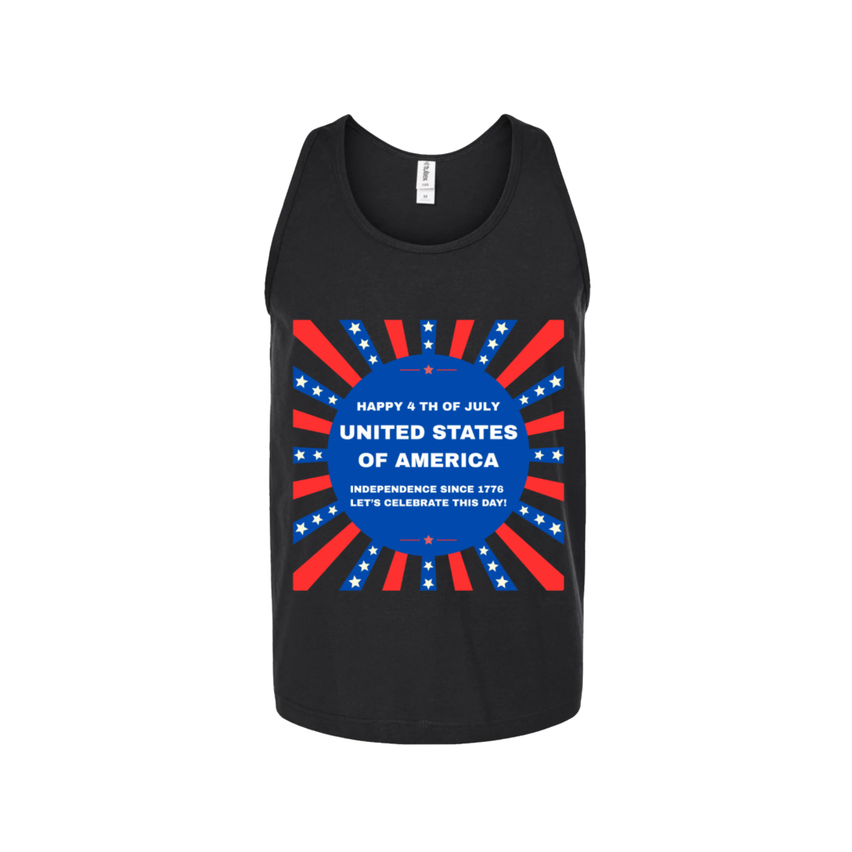 Happy 4 th of July Unisex Tank Top T-Shirts (medium)#1