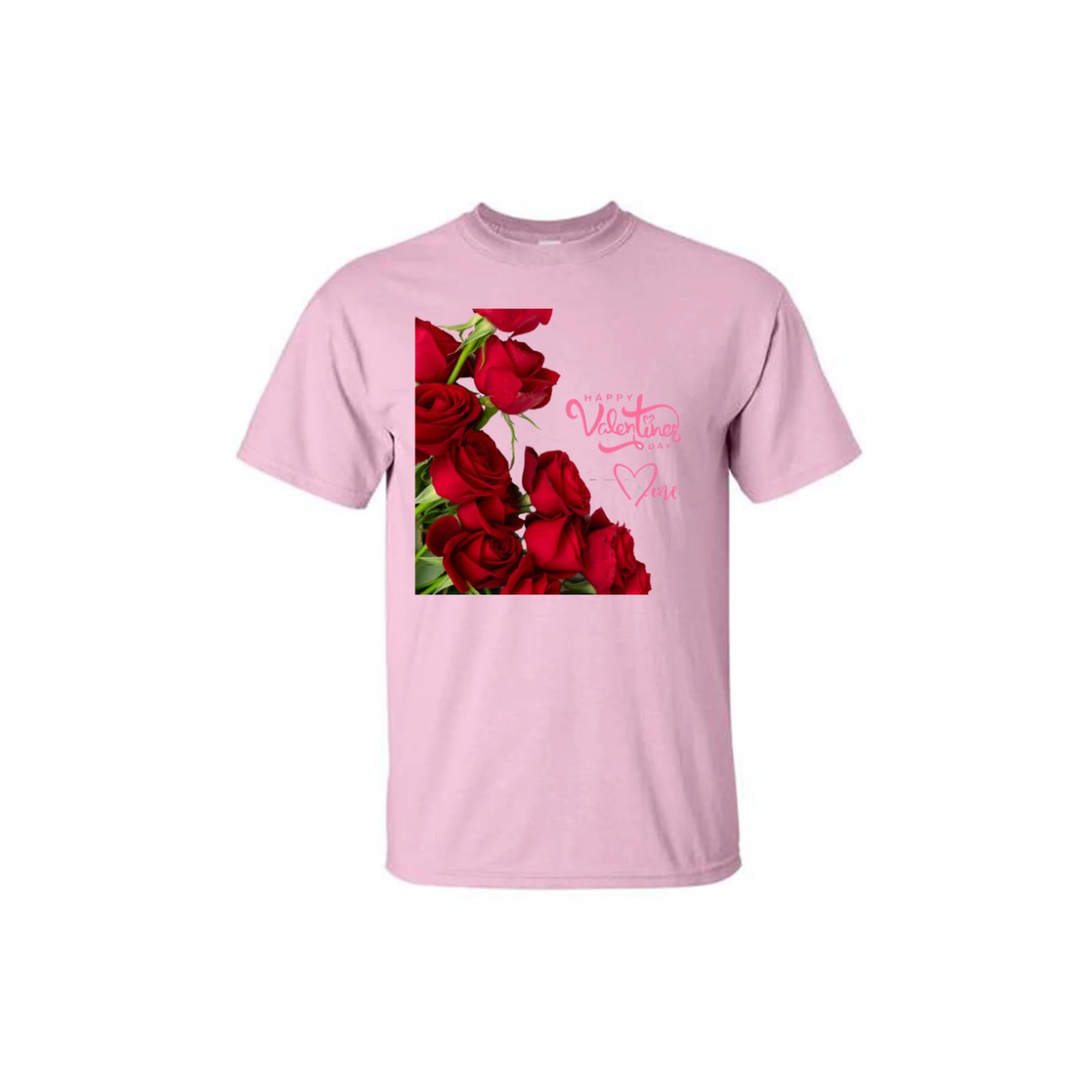 Happy Valentine Day #1, Pink X-Large T-shirt