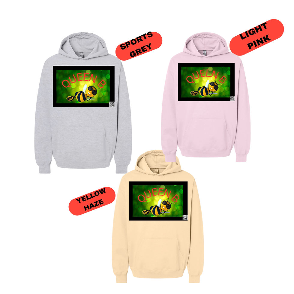 Thumbnail: Queen B Gildan Unisex Hoodie (sport grey)