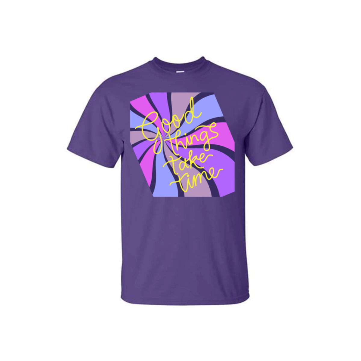 “Good things take time” Unisex T-shirt (purple) #3