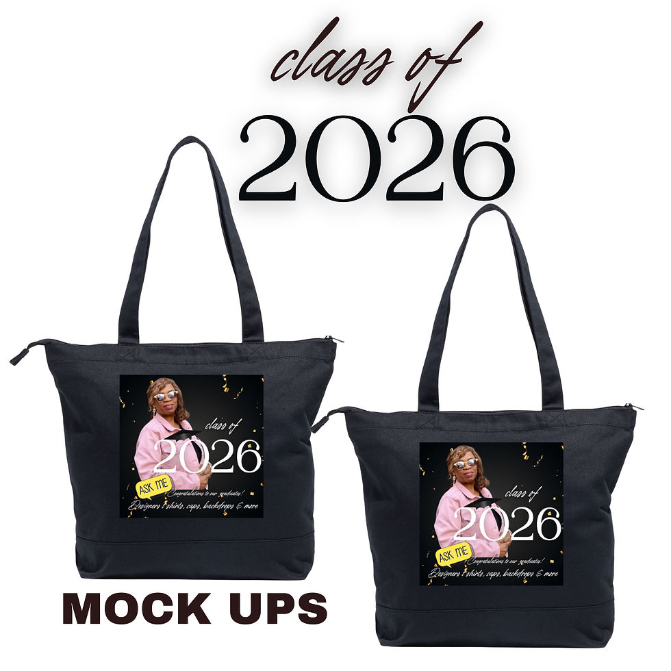 Thumbnail: Class of 2026 Tote Bag with Image #2 (black)