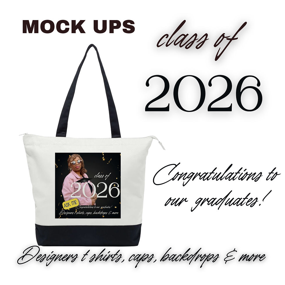 Thumbnail: Class of 2026 Tote Bag with Image #1 (white & black)