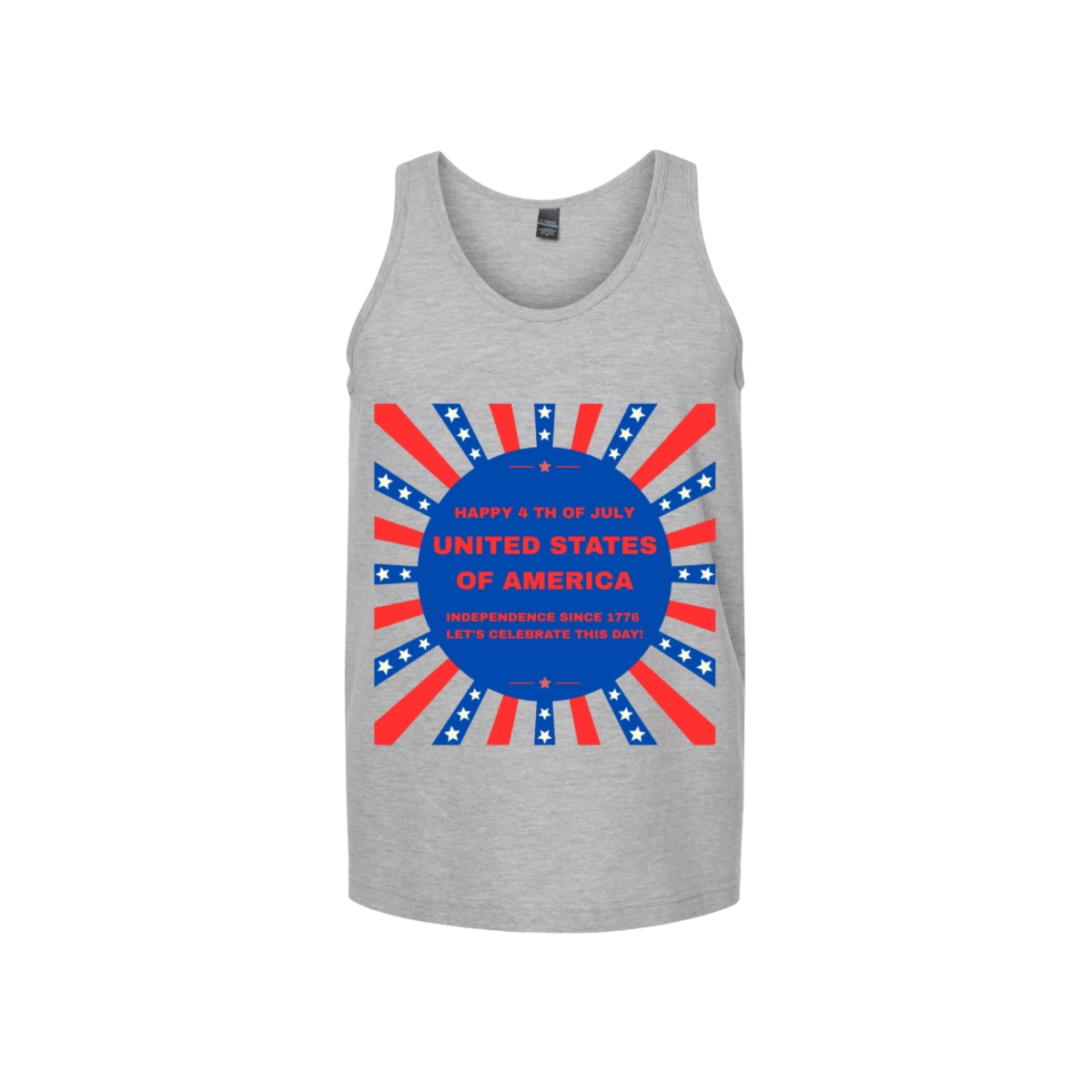 Happy 4 th of July Unisex Tank Top T-Shirts (large)#2